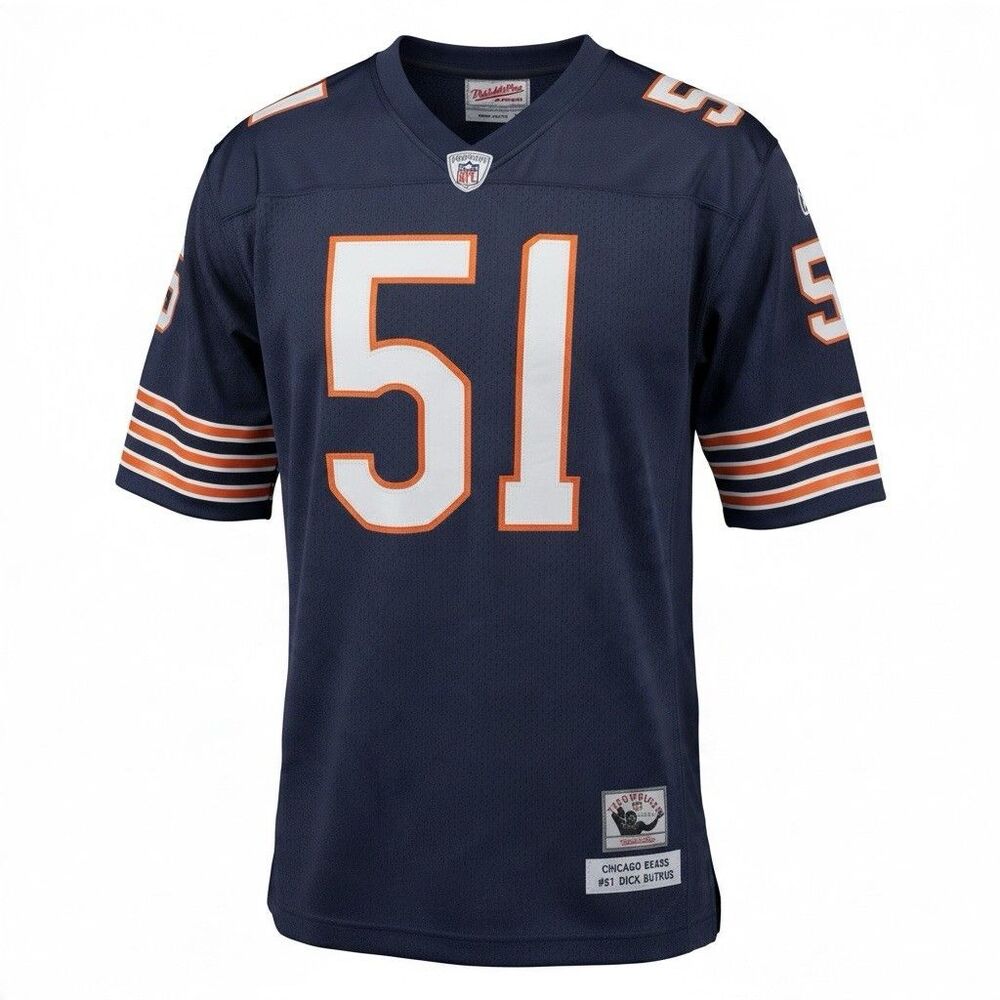 Mitchell & Ness Full Stitch Chicago Bears 51 Dick Butkus Throwbacks Authentics